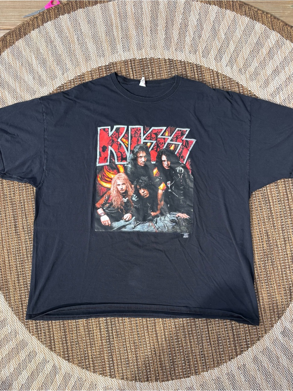 1992 Vintage Kiss Revenge Album Era Black Tee Graphic - No Graphic on Back